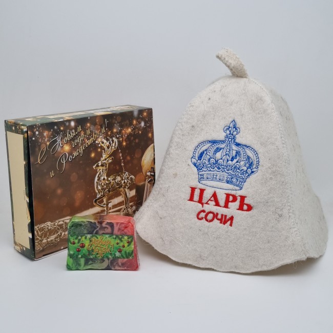Набор для бани "Царь" с новым годом Набор для бани "Царь" с новым годом