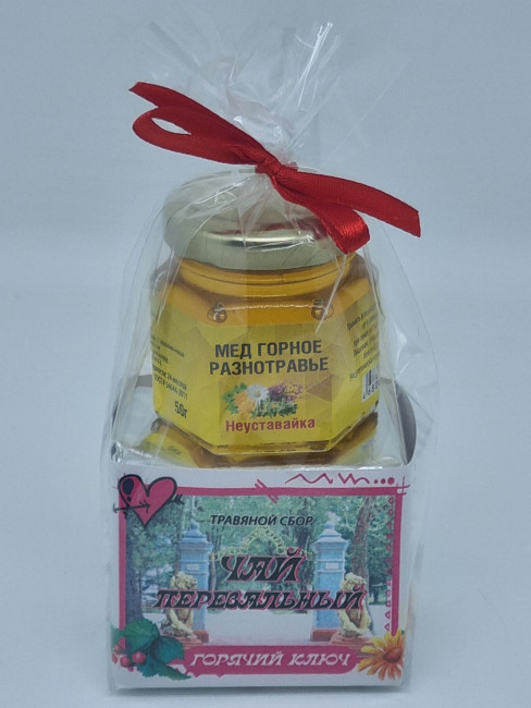 Краснополянский чай "Перевальный" 40гр +мед 50гр Горячий Ключ Краснополянский чай "Перевальный" 40гр +мед 50гр Горячий Ключ
