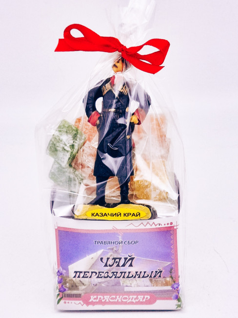 Краснополянский чай "Перевальный" 40гр +лукум 50гр Краснодар с магнитом Казак Краснополянский чай "Перевальный" 40гр +лукум 50гр Краснодар с магнитом Казак