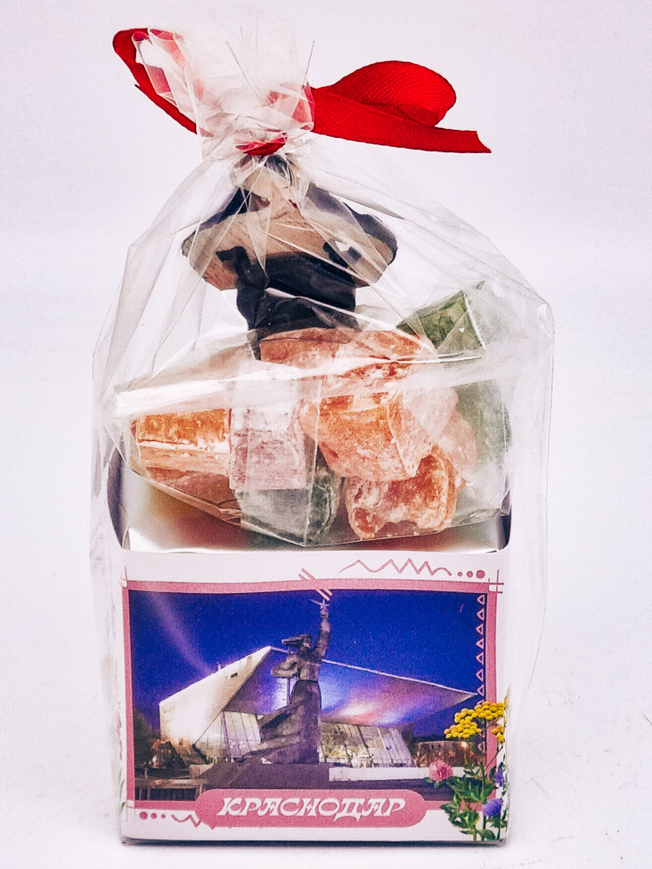 Краснополянский чай "Перевальный" 40гр +лукум 50гр Краснодар с магнитом Казак