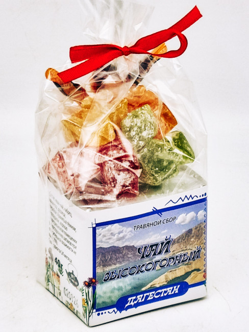 Краснополянский чай "Высокогорный" 40гр +лукум 50гр Дагестан с магнитом