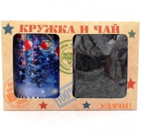 Набор Праздничный кружка и 2 вида чая с новым годом