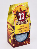 Подарочный набор с 23 февраля для бани соль для ванны лаванда 150гр и запарка эвкалипт