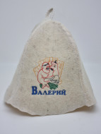 Шапка для бани именная "Валерий"