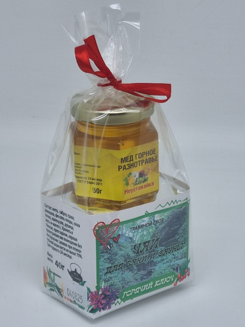 Краснополянский чай "для сауны и бани" 40гр +мед 50гр Горячий Ключ Краснополянский чай "для сауны и бани" 40гр +мед 50гр Горячий Ключ