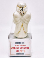 Зеленый чай печной сушки монастырский травник 40гр с сувениром ангел белый коллекционный фарфор