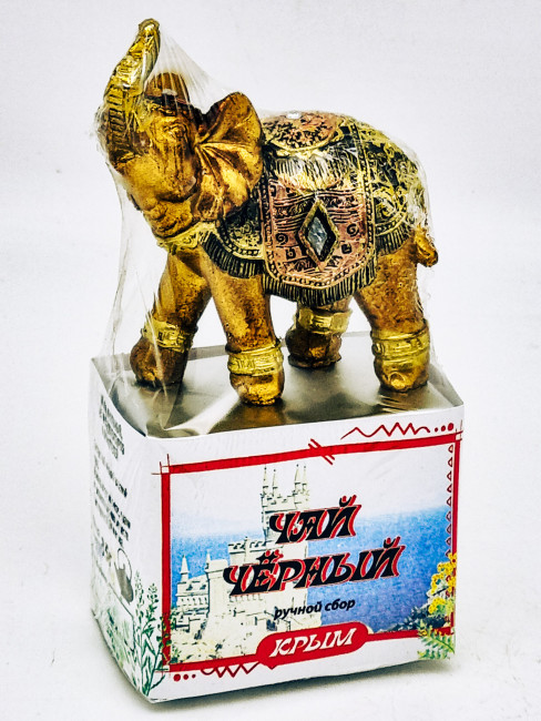 Чай черный ручной сбор 35гр с сувениром слон Крым Чай черный ручной сбор 35гр с сувениром слон Крым