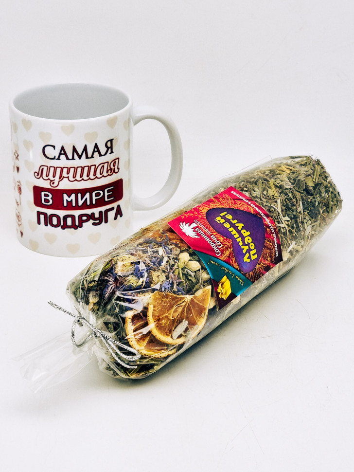 Подарочный набор подруге краснополянский чай "Букет здоровья" 100гр в кружке 300мл