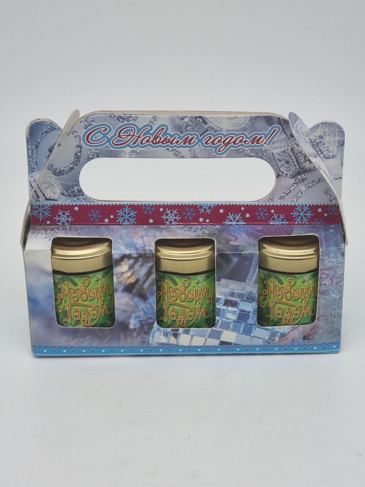 Набор Праздничный подарочный набор 3 меда с новым годом