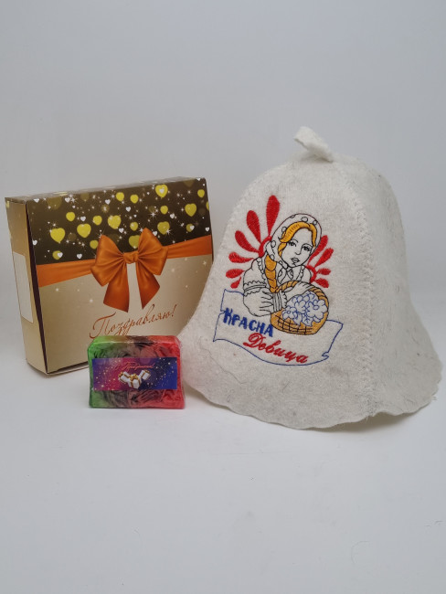 Набор для бани "Красна девица" лучший подарок Набор для бани "Красна девица" лучший подарок