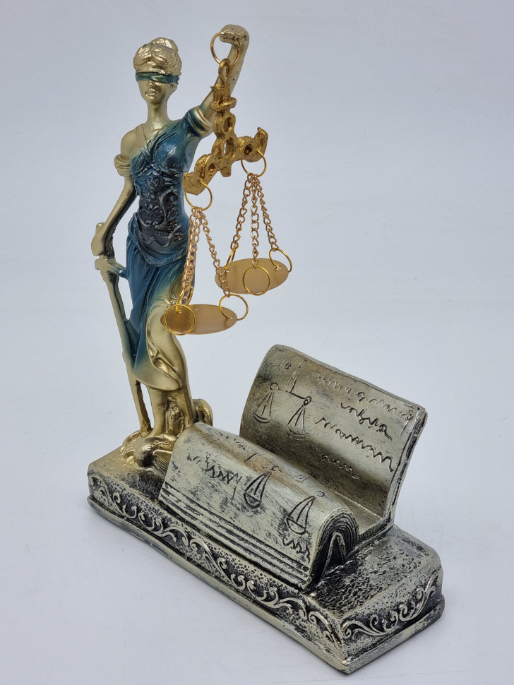 Визитница Фемида из полистоуна