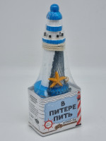 Чай черный ручной сбор 35гр с сувениром маяк Санкт-Петербург