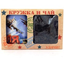 Набор Праздничный кружка и 2 вида чая с 23 февраля