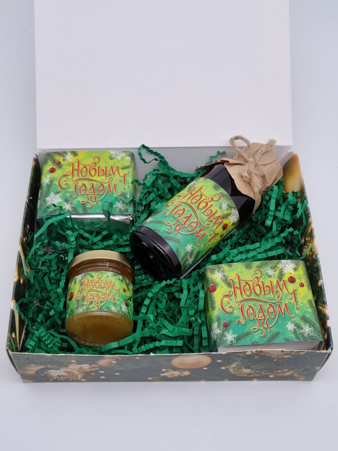 Набор 558 Праздничный чай черный, зеленый, мед горный бальзам для иммунитета с новым годом Набор 558 Праздничный чай черный, зеленый, мед горный бальзам для иммунитета с новым годом