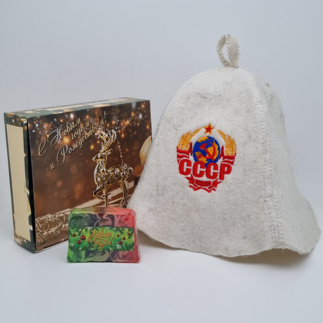 Набор для бани "СССР" с новым годом Набор для бани "СССР" с новым годом