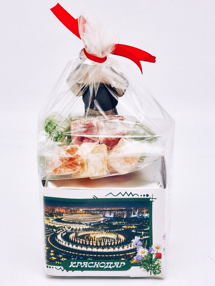 Чай зеленый ручной сбор 40гр +лукум 50гр Краснодар с магнитом Казак