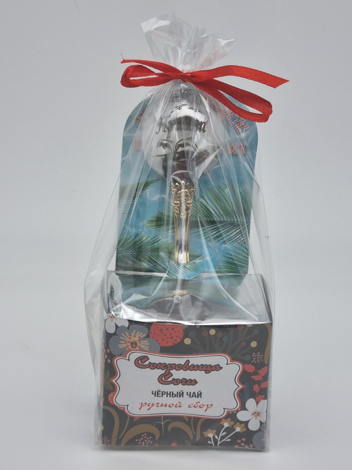 Чай черный ручной сбор 35гр +ложка чайная