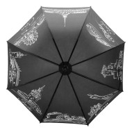Зонт трость полуавтомат Сочи черный Зонт трость полуавтомат Сочи черный