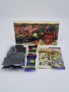 Набор Праздничный чёрный чай, пастила и мёд с новым годом