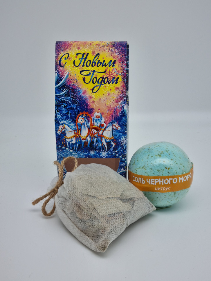 Набор 247 для бани соль для ванны цитрус и запарка эвкалипт с новым годом