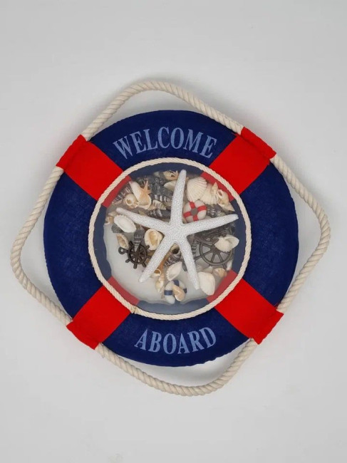 Декор настенный, панно "Спасательный круг" синий Декор настенный, панно "Спасательный круг" синий