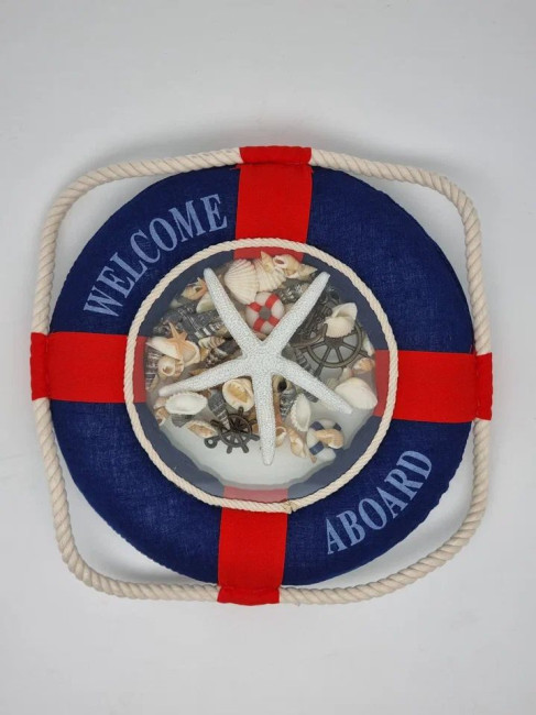 Декор настенный, панно "Спасательный круг" синий Декор настенный, панно "Спасательный круг" синий