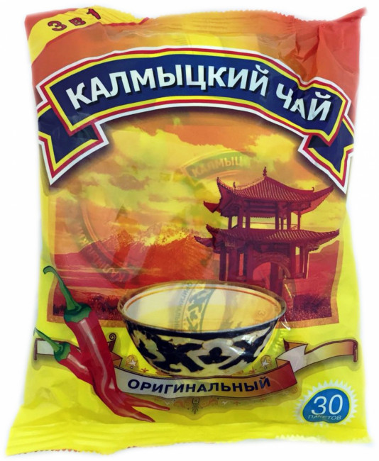 Чай калмыцкий 3 в1 Оригинальный с перцем пакетированный упаковка 30шт 360гр Чай калмыцкий 3 в1 Оригинальный с перцем пакетированный упаковка 30шт 360гр