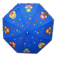 Зонт детский трость Матрешки синий Зонт детский трость Матрешки синий