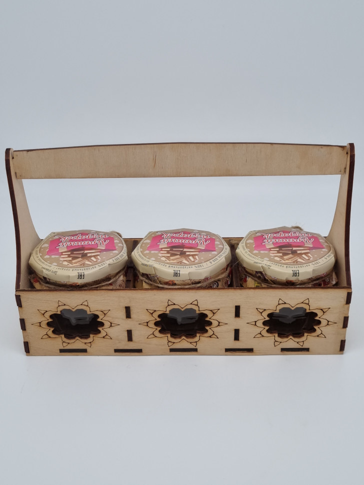 Набор 257 Праздничный варенье, мед липовый, мед с орехами папе