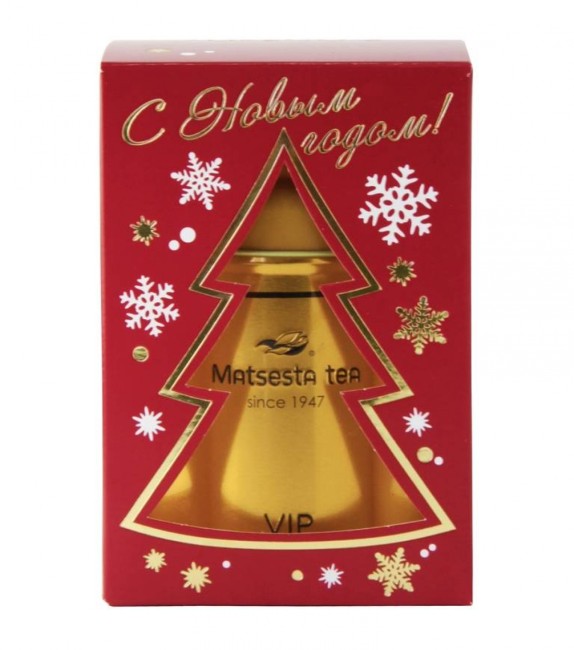 "Мацеста чай" VIP Ж/Б черный с апельсином и корицей 100гр с новым годом