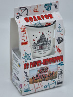 Чай черный ручной сбор 35гр с кружкой Санкт-Петербург