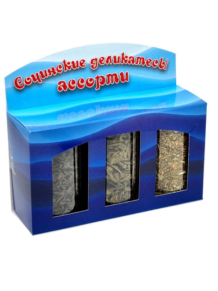 Набор №1 ассорти чая, черный 40гр, зеленый 40гр, краснополянский 40гр