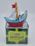 Чай зеленый ручной сбор 35гр с сувениром парусником Санкт-Петербург Чай зеленый ручной сбор 35гр с сувениром парусником Санкт-Петербург