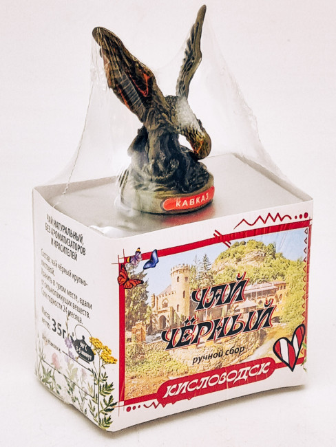 Чай черный ручной сбор 35гр Кисловодск с сувениром орел средний Чай черный ручной сбор 35гр Кисловодск с сувениром орел средний