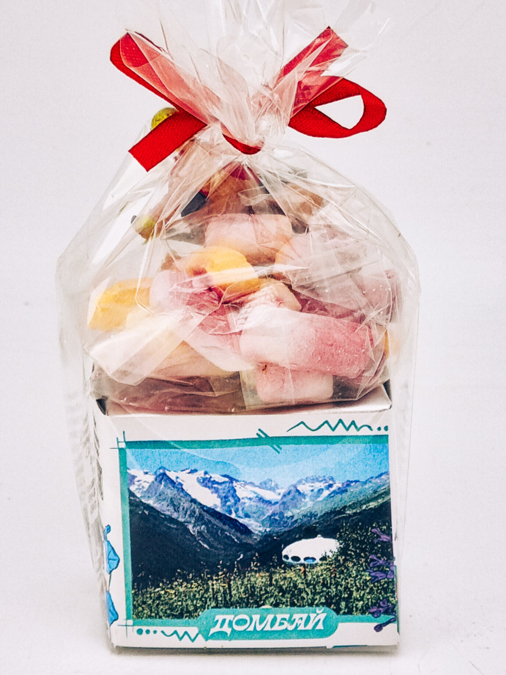 Краснополянский чай "Высокогорный" 40гр + парварда 50гр Домбай с магнитом лыжник 1