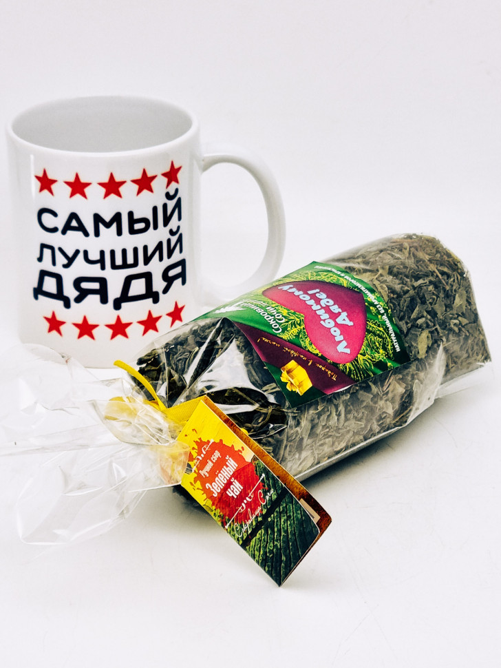 Подарочный набор дяде чай зеленый ручной сбор 100гр в кружке 300мл