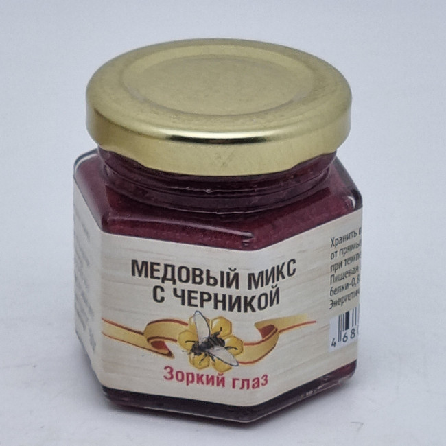 Мед микс черника "Зоркий глаз" 50гр