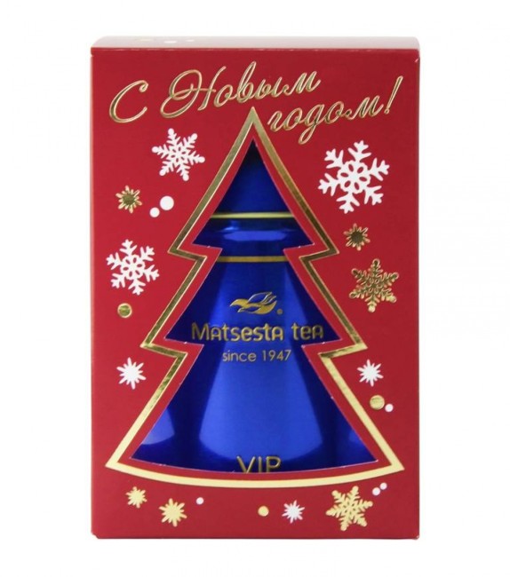 "Мацеста чай" VIP Ж/Б черный с черной смородиной и васильком 100гр с новым годом