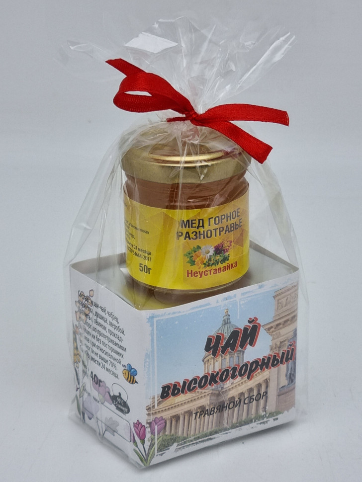 Краснополянский чай "Высокогорный" 40гр +мед 50гр Санкт-Петербург