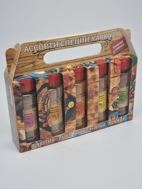 Ассорти специй из Сочи 5 банок 600гр Ассорти специй из Сочи 5 банок 600гр