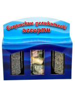 Набор №2 ассорти чай черный 40гр, зеленый 40гр и рахат-лукум 200гр