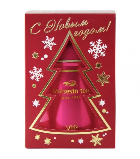 "Мацеста чай" VIP Ж/Б черный с розой 100гр с новым годом