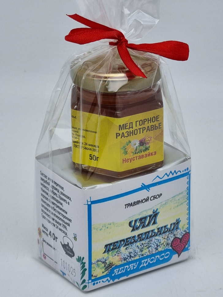 Краснополянский чай "Перевальный" 40гр +мед 50гр Абрау-Дюрсо