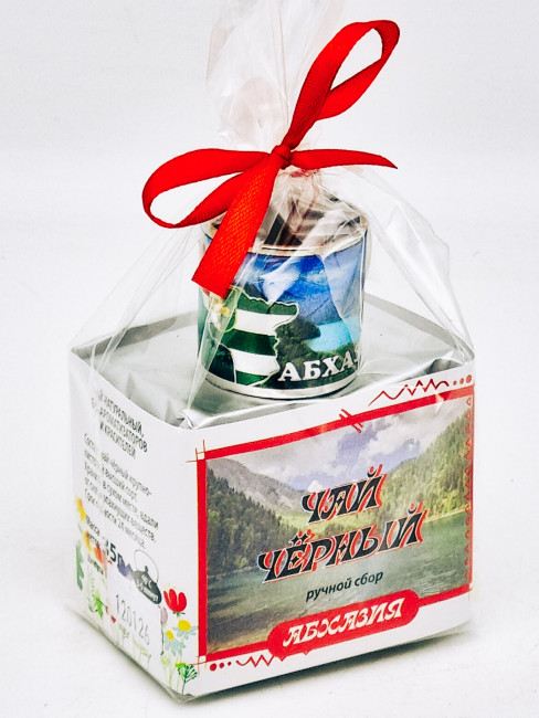 Чай черный ручной сбор 35гр + кружка мини магнит Абхазия