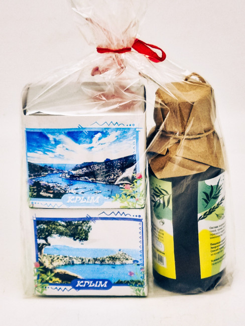 Набор Крым чай перевальный 40гр+чай высокогорный 40гр и бальзам Краснополянские травы Набор Крым чай перевальный 40гр+чай высокогорный 40гр и бальзам Краснополянские травы