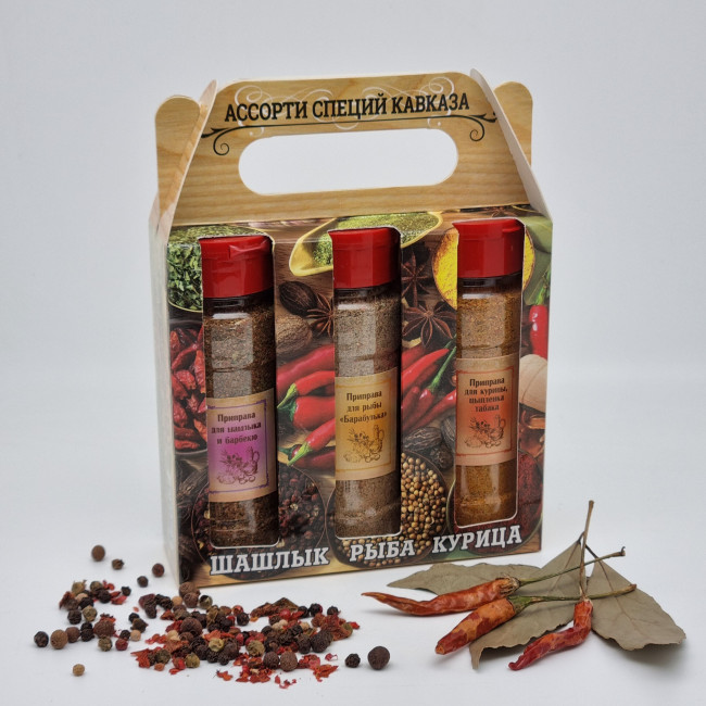 Ассорти специй из Сочи 3 банки 350гр Ассорти специй из Сочи 3 банки 350гр