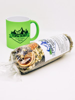 Чай Краснополянский "Букет здоровья" в кружке неон "Горы зовут" салатовая 300мл