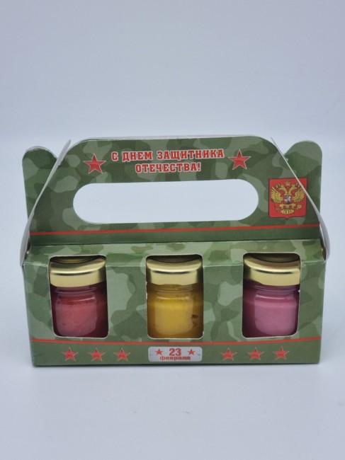 Набор Праздничный 3 меда с 23 февраля №16
