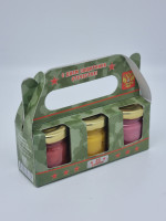 Подарочный набор с 23 февраля 3 мед микса брусника, облепиха, малина 150гр