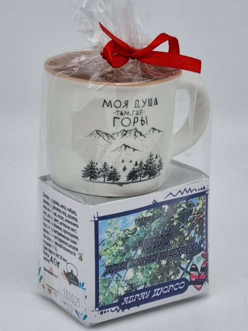 Краснополянский чай "для сауны и бани" 40гр + кружка мини Абрау-Дюрсо